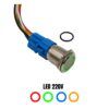 Nút nhấn giữ kim loại mặt phẳng 16mm 220V