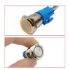 Nút nhấn giữ kim loại mặt phẳng 16mm 220V