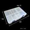 Hộp nhựa đựng linh kiện nhiều ngăn 230x160x57 mm