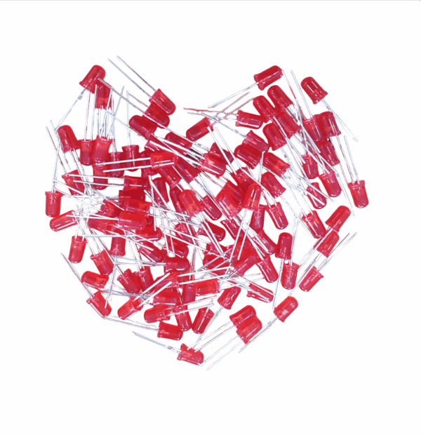 Combo 100 Led phủ màu 5mm Đỏ