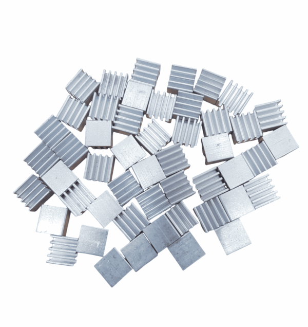 Combo 50 nhôm tản nhiệt mini 8.8 x 8.8 x 5mm màu bạc